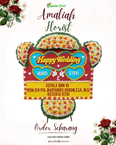 Papan Bunga Pernikahan Garon
